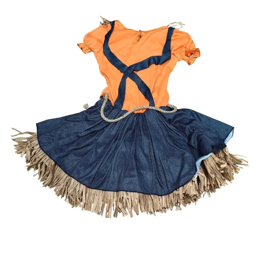 Fun World Scarecrow Multi-Color Halloween Costume Set Big Girls Female Child XL